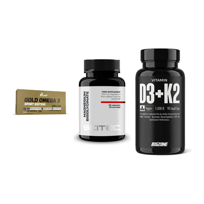 Herz & Gefäße: Olimp Omega 3 + Scitec Magnesium + Big Zone Vitamin – alle enthaltenen Artikel