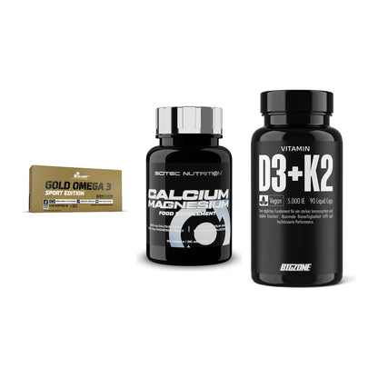 Herz & Gefäße: Olimp Omega 3 + Scitec Calcium + Big Zone Vitamin – alle enthaltenen Artikel