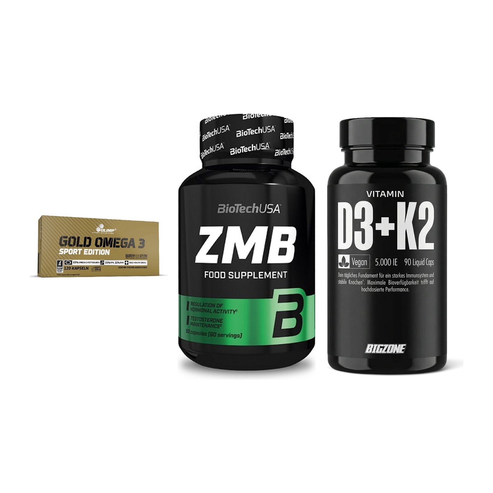Herz & Gefäße: Olimp Omega 3 + BioTech ZMB + Big Zone Vitamin – alle enthaltenen Artikel