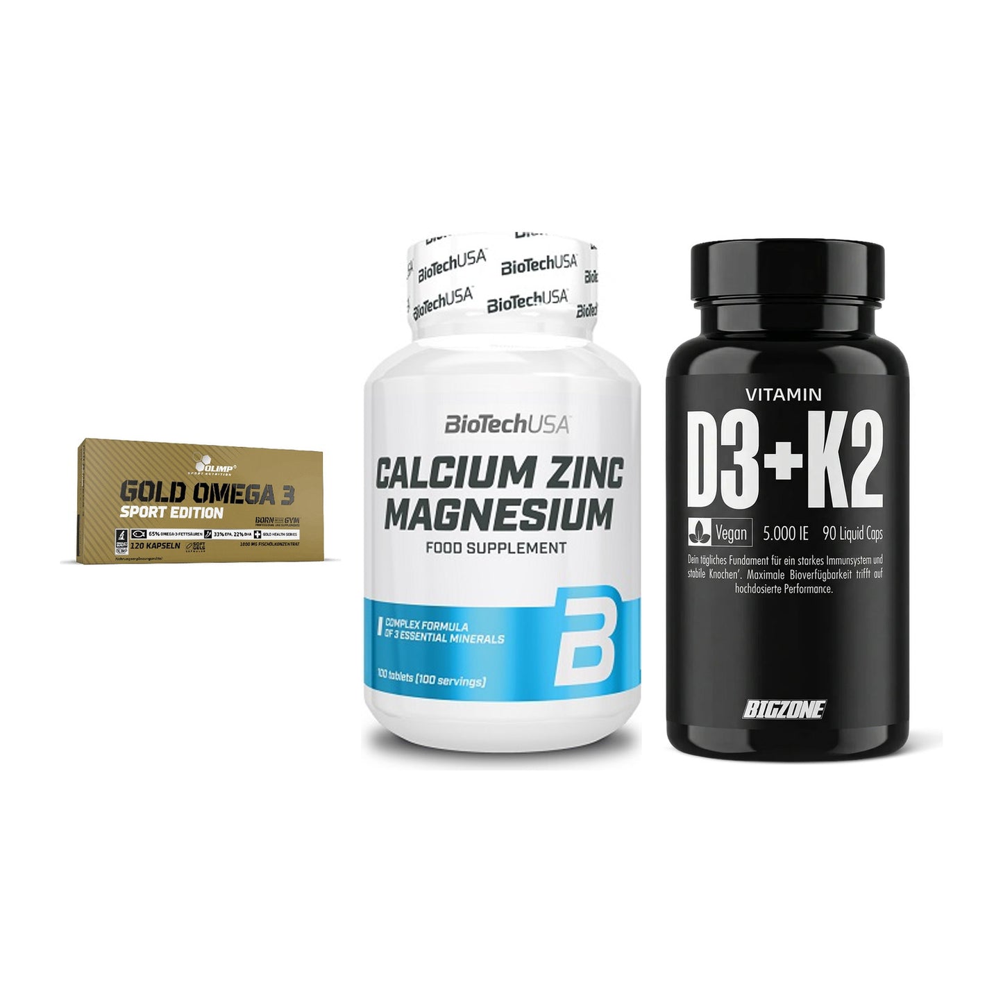 Herz & Gefäße: Olimp Omega 3 + BioTech Calcium + Big Zone Vitamin – alle enthaltenen Artikel