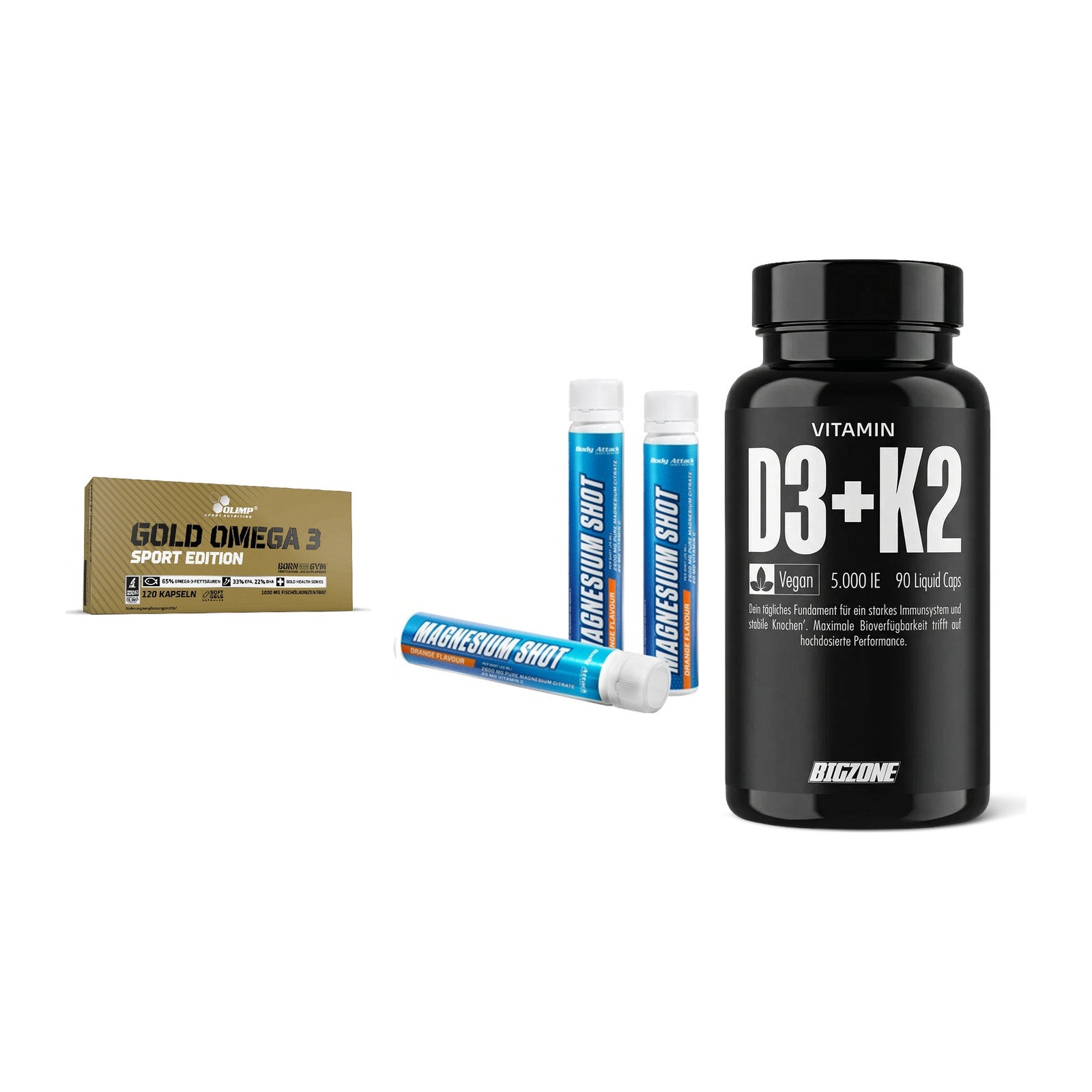 Herz & Gefäße: Olimp Omega 3 + Body Attack + Big Zone Vitamin – alle enthaltenen Artikel