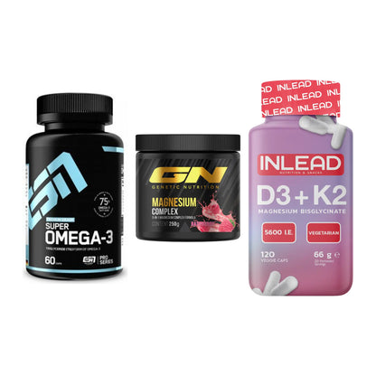 Herz & Gefäße: ESN Omega 3 + GN Magnesium + INLEAD Vitamin – alle enthaltenen Artikel