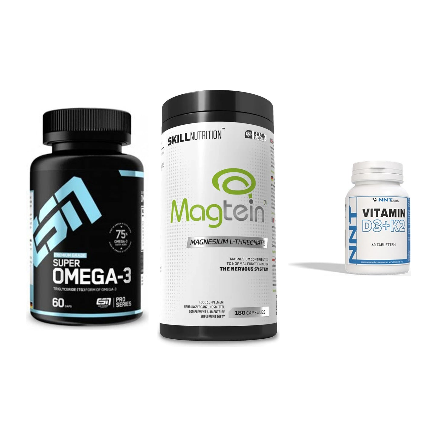 Herz & Gefäße: ESN Omega 3 + Skill Nutrition + NNT Vitamin – alle enthaltenen Artikel