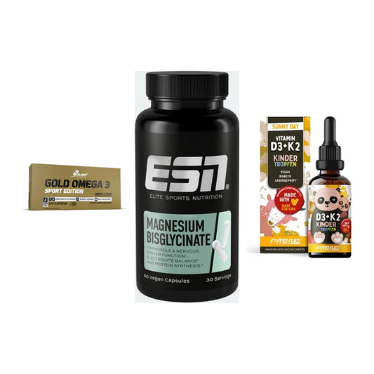 Herz & Gefäße: Olimp Omega 3 + ESN Magnesium + ProFuel VITAMIN – alle enthaltenen Artikel