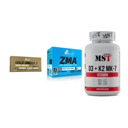 Herz & Gefäße: Olimp Omega 3 + Olimp ZMA + MST Vitamin D3 – alle enthaltenen Artikel