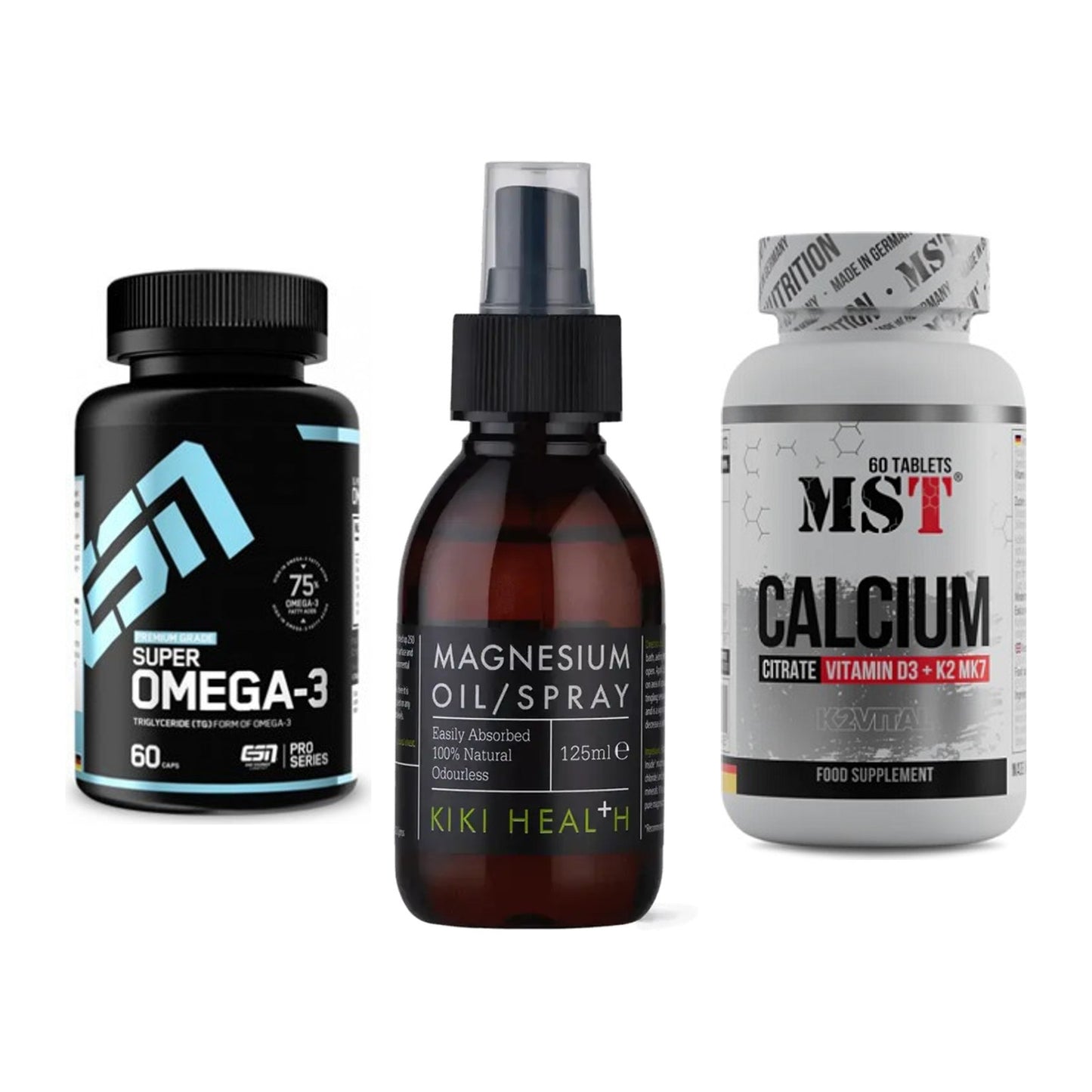 Herz & Gefäße: ESN Omega 3 + KIKI Health + MST Calcium – alle enthaltenen Artikel