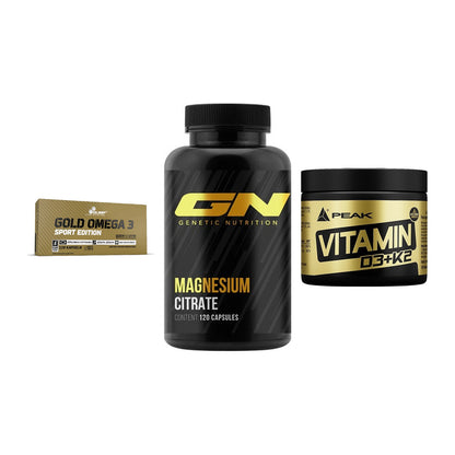 Herz & Gefäße: Olimp Omega 3 + GN Magnesium + Peak Vitamin – alle enthaltenen Artikel
