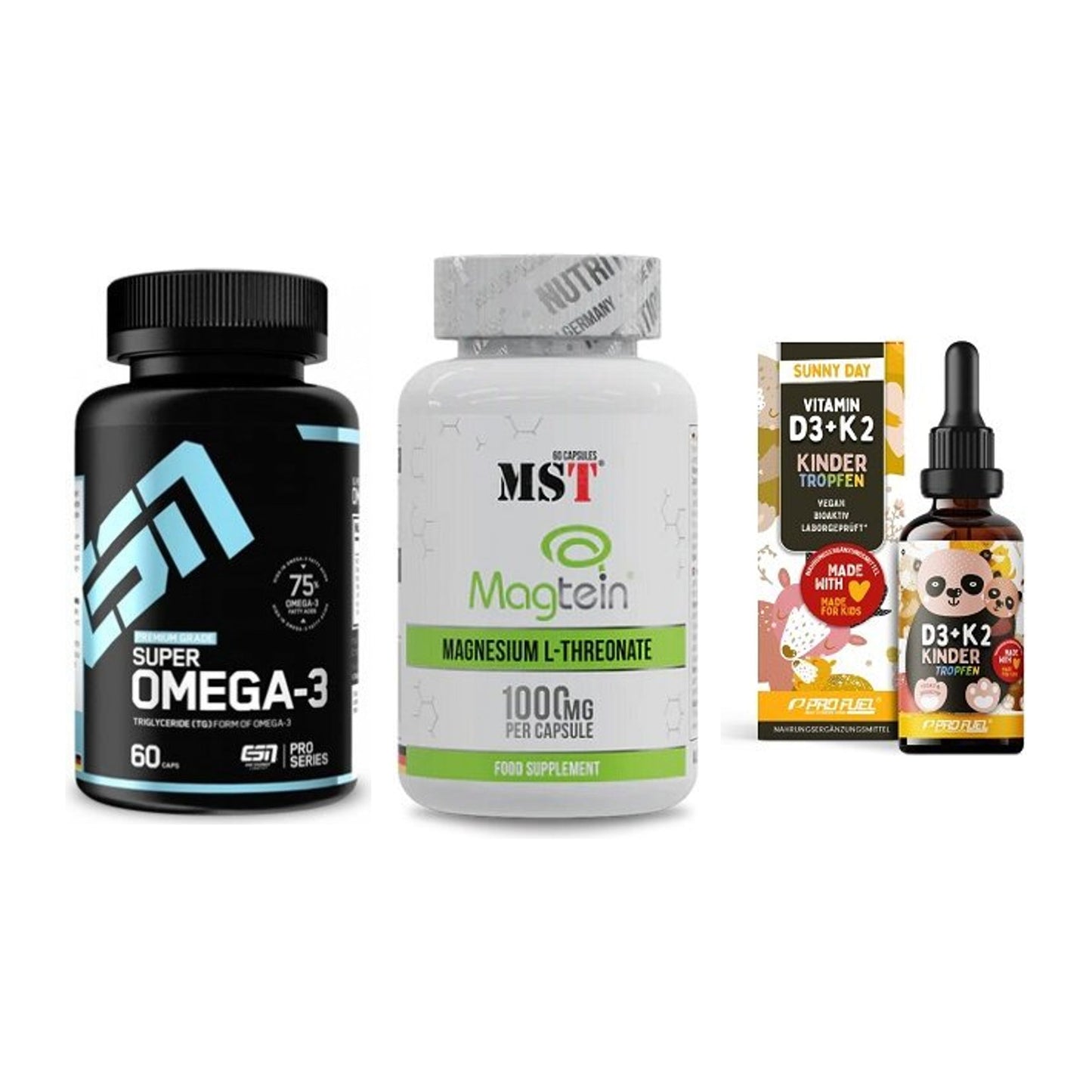 Herz & Gefäße: ESN Omega 3 + MST Magnesium + ProFuel VITAMIN – alle enthaltenen Artikel
