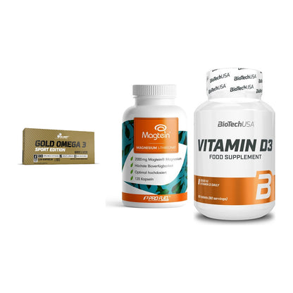 Herz & Gefäße: Olimp Omega 3 + ProFuel Magnesiu + BioTech Vitamin – alle enthaltenen Artikel