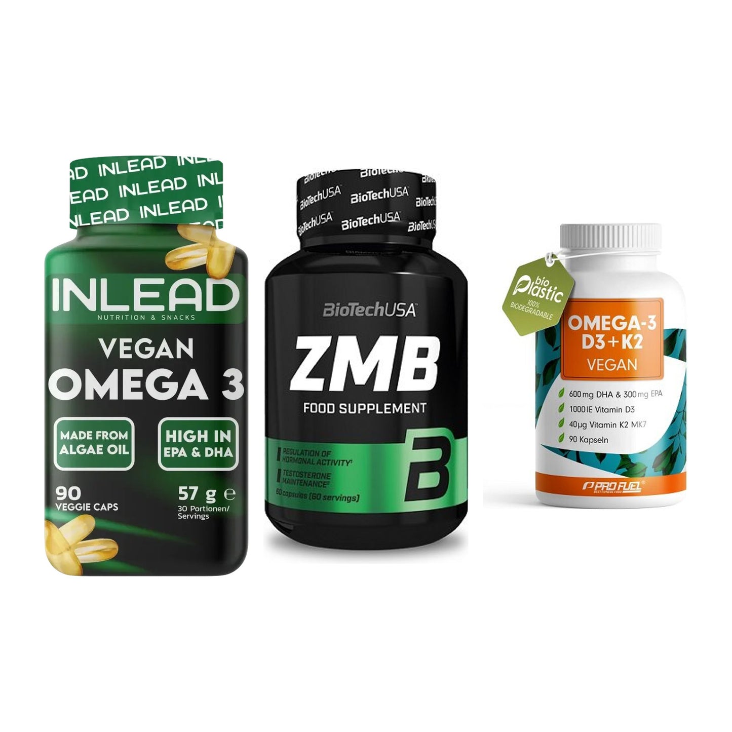 Herz & Gefäße: INLEAD Vegan + BioTech ZMB + ProFuel Omega 3 – alle enthaltenen Artikel
