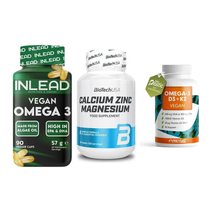Herz & Gefäße: INLEAD Vegan + BioTech Calcium + ProFuel Omega 3 – alle enthaltenen Artikel