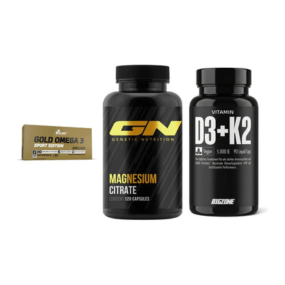Herz & Gefäße: Olimp Omega 3 + GN Magnesium + Big Zone Vitamin – alle enthaltenen Artikel