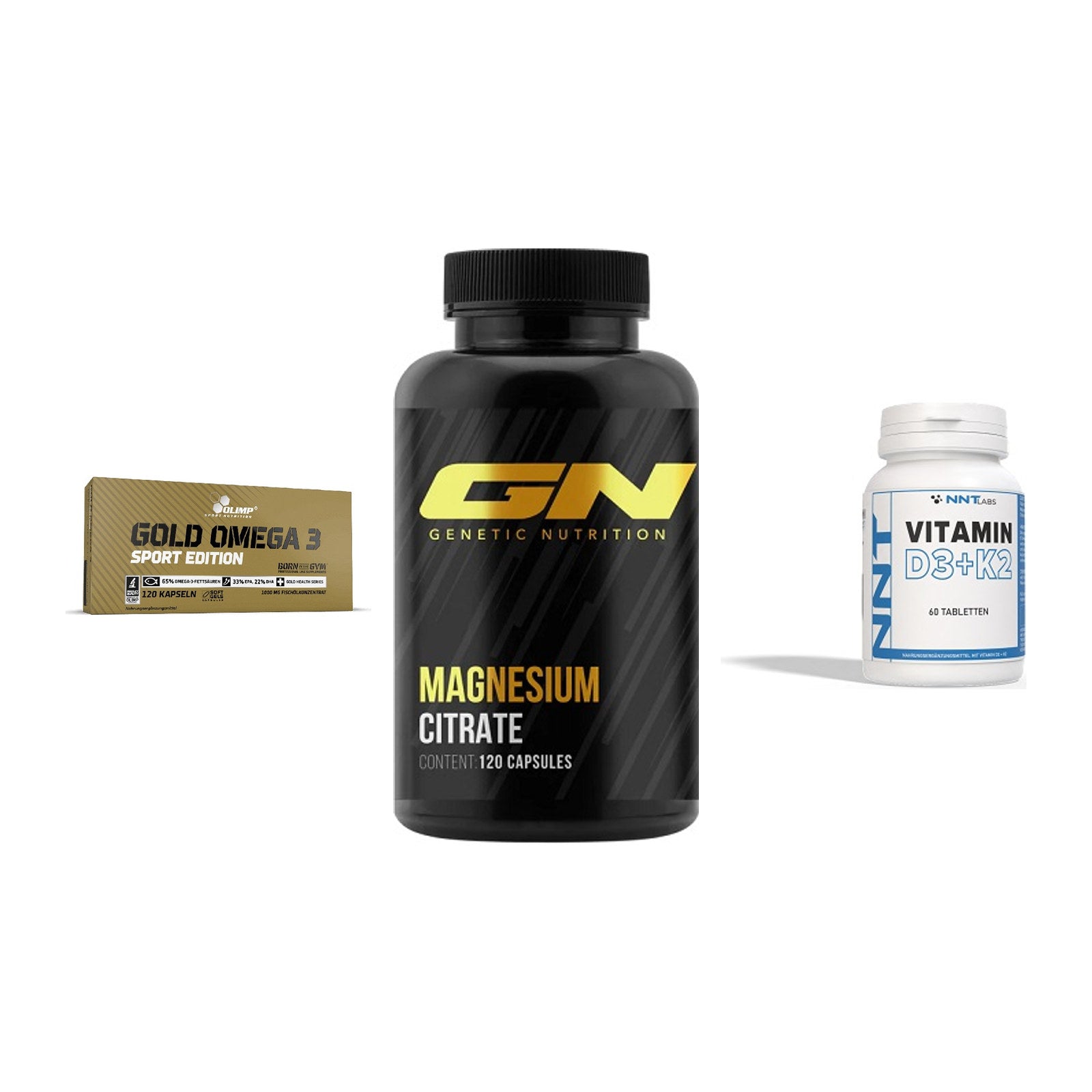 Herz & Gefäße: Olimp Omega 3 + GN Magnesium + NNT Vitamin – alle enthaltenen Artikel