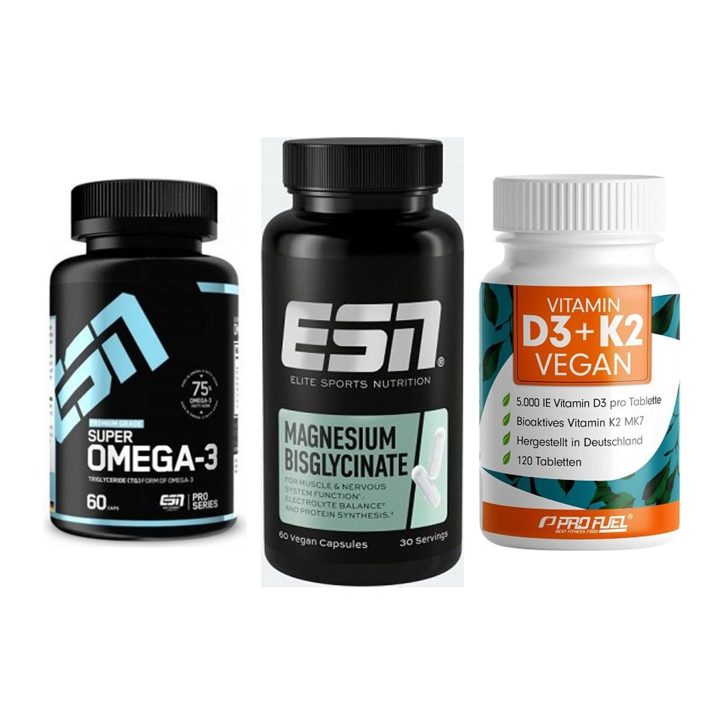 Herz & Gefäße: ESN Omega 3 + ESN Magnesium + ProFuel Vitamin – alle enthaltenen Artikel