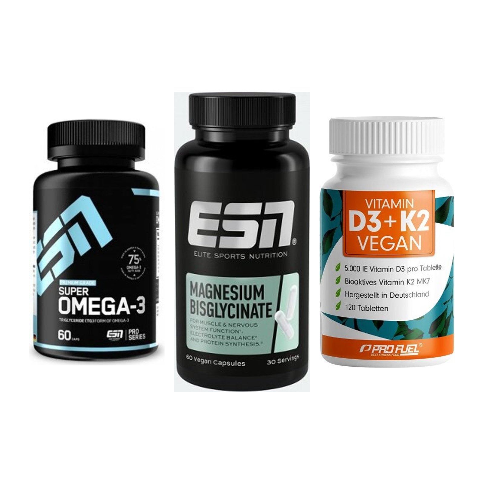 Herz & Gefäße: ESN Omega 3 + ESN Magnesium + ProFuel Vitamin – alle enthaltenen Artikel