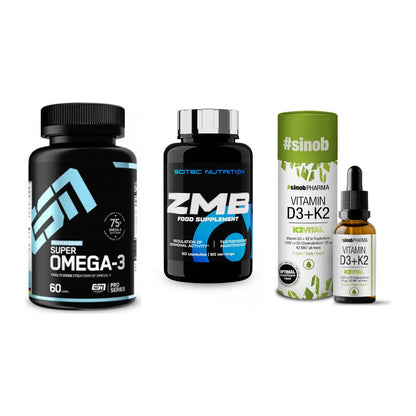 Herz & Gefäße: ESN Omega 3 + Scitec ZMB + Sinob Vitamin D3 – alle enthaltenen Artikel