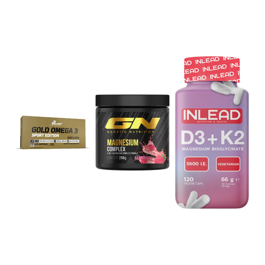 Herz & Gefäße: Olimp Omega 3 + GN Magnesium + INLEAD Vitamin – alle enthaltenen Artikel