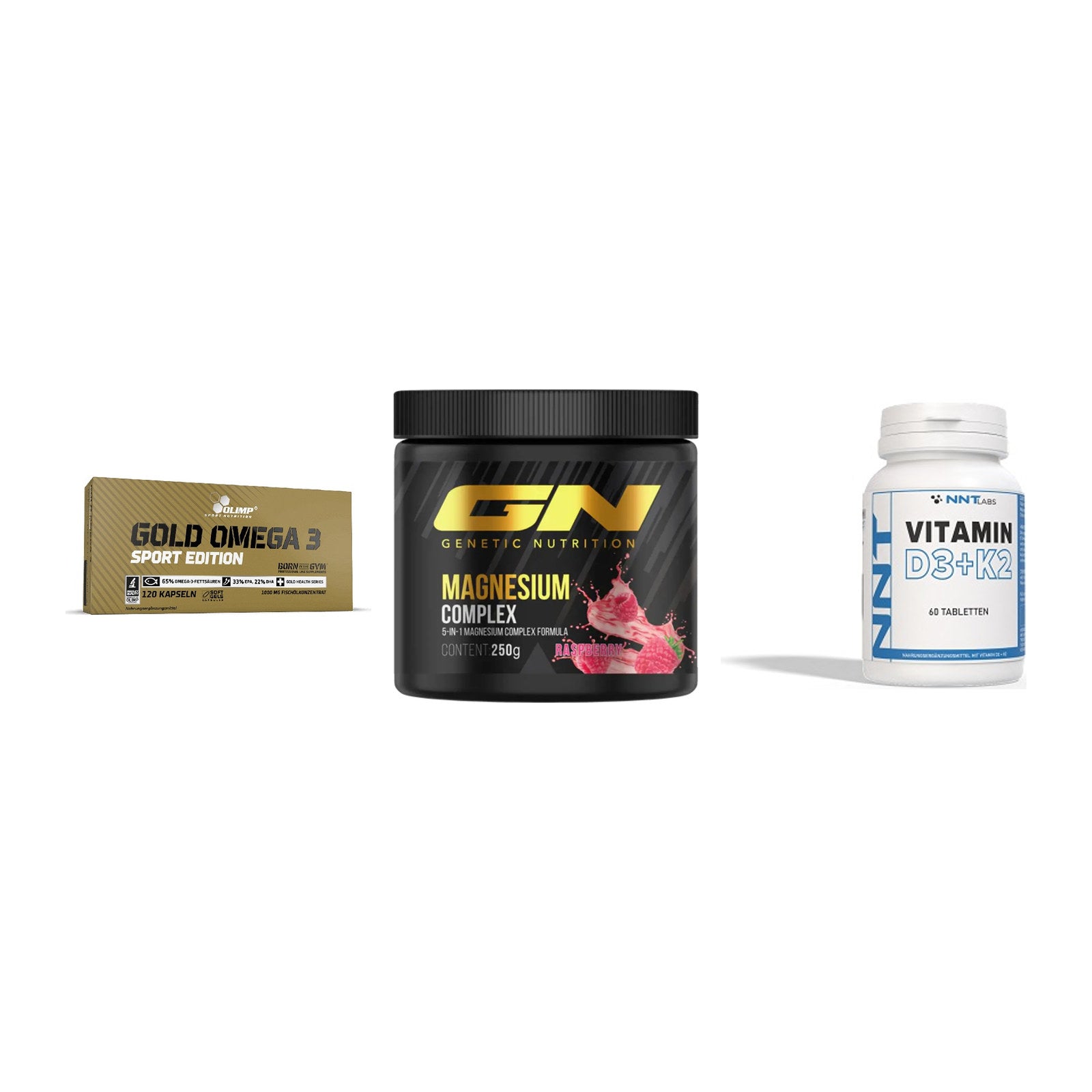 Herz & Gefäße: Olimp Omega 3 + GN Magnesium + NNT Vitamin – alle enthaltenen Artikel