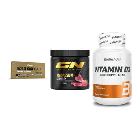 Herz & Gefäße: Olimp Omega 3 + GN Magnesium + BioTech Vitamin – alle enthaltenen Artikel