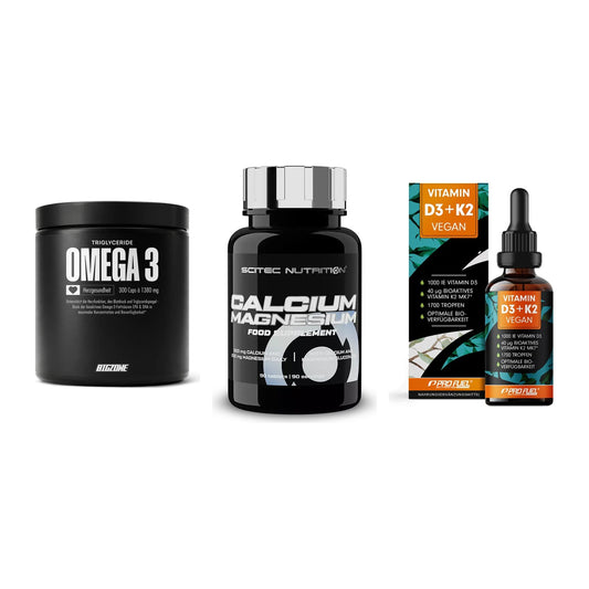 Herz & Gefäße: Big Zone Omega 3 + Scitec Calcium + ProFuel Vitamin – alle enthaltenen Artikel