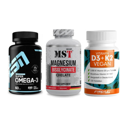 Herz & Gefäße: ESN Omega 3 + MST Magnesium + ProFuel Vitamin – alle enthaltenen Artikel