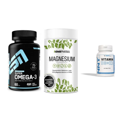 Herz & Gefäße: ESN Omega 3 + Sinob Magnesium + NNT Vitamin – alle enthaltenen Artikel