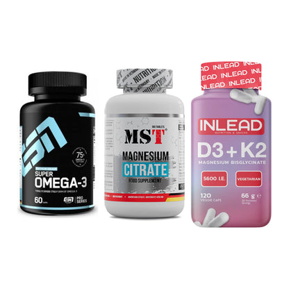 Herz & Gefäße: ESN Omega 3 + MST Magnesium + INLEAD Vitamin – alle enthaltenen Artikel