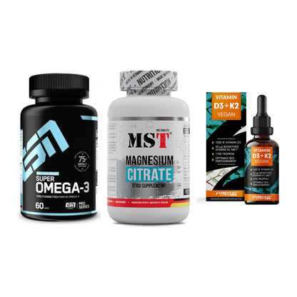 Herz & Gefäße: ESN Omega 3 + MST Magnesium + ProFuel Vitamin – alle enthaltenen Artikel