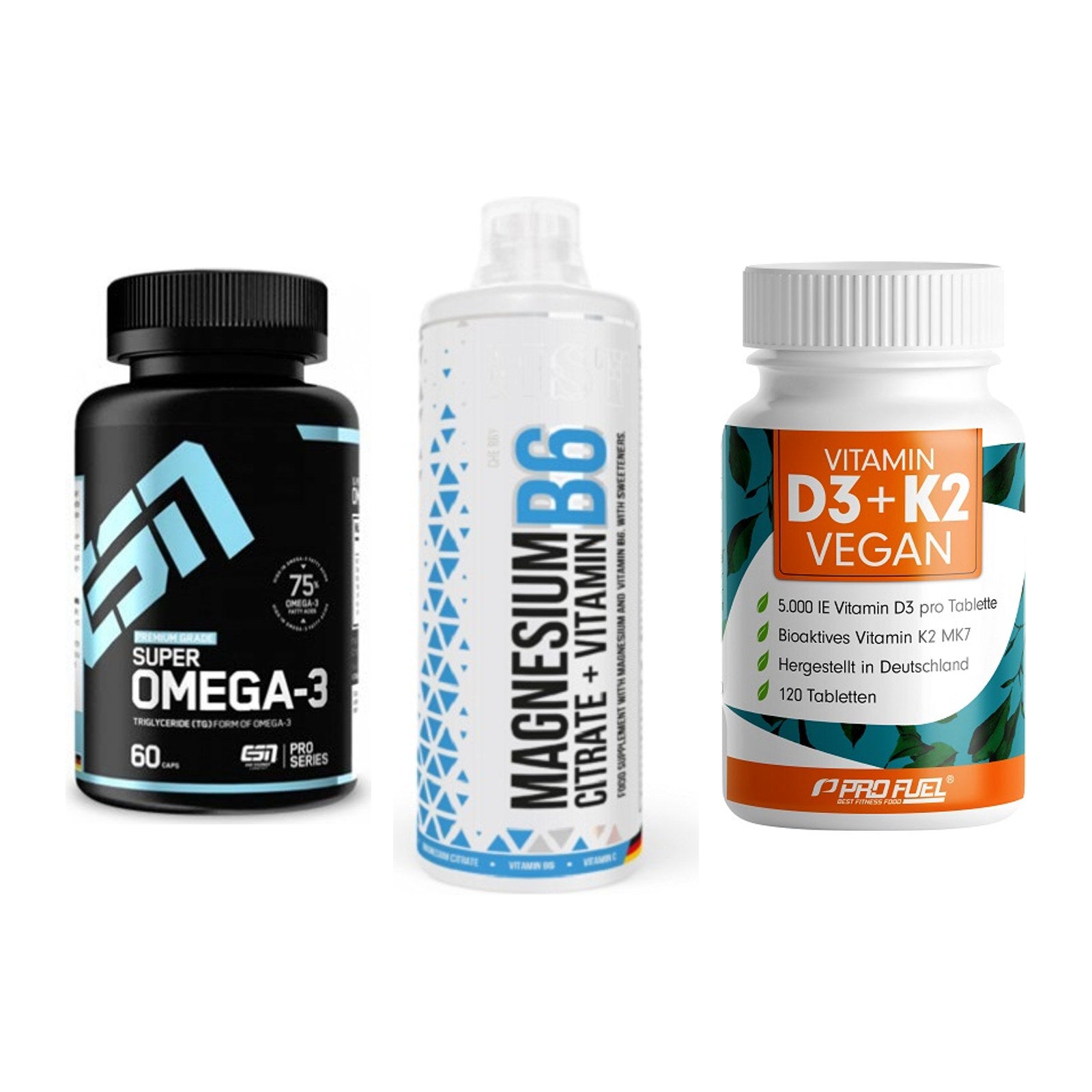 Herz & Gefäße: ESN Omega 3 + MST Magnesium B6 + ProFuel Vitamin – alle enthaltenen Artikel