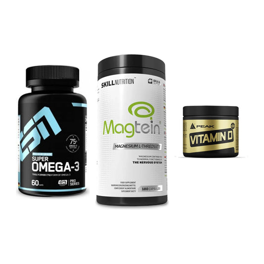 Herz & Gefäße: ESN Omega 3 + Skill Nutrition + Peak Vitamin D – alle enthaltenen Artikel