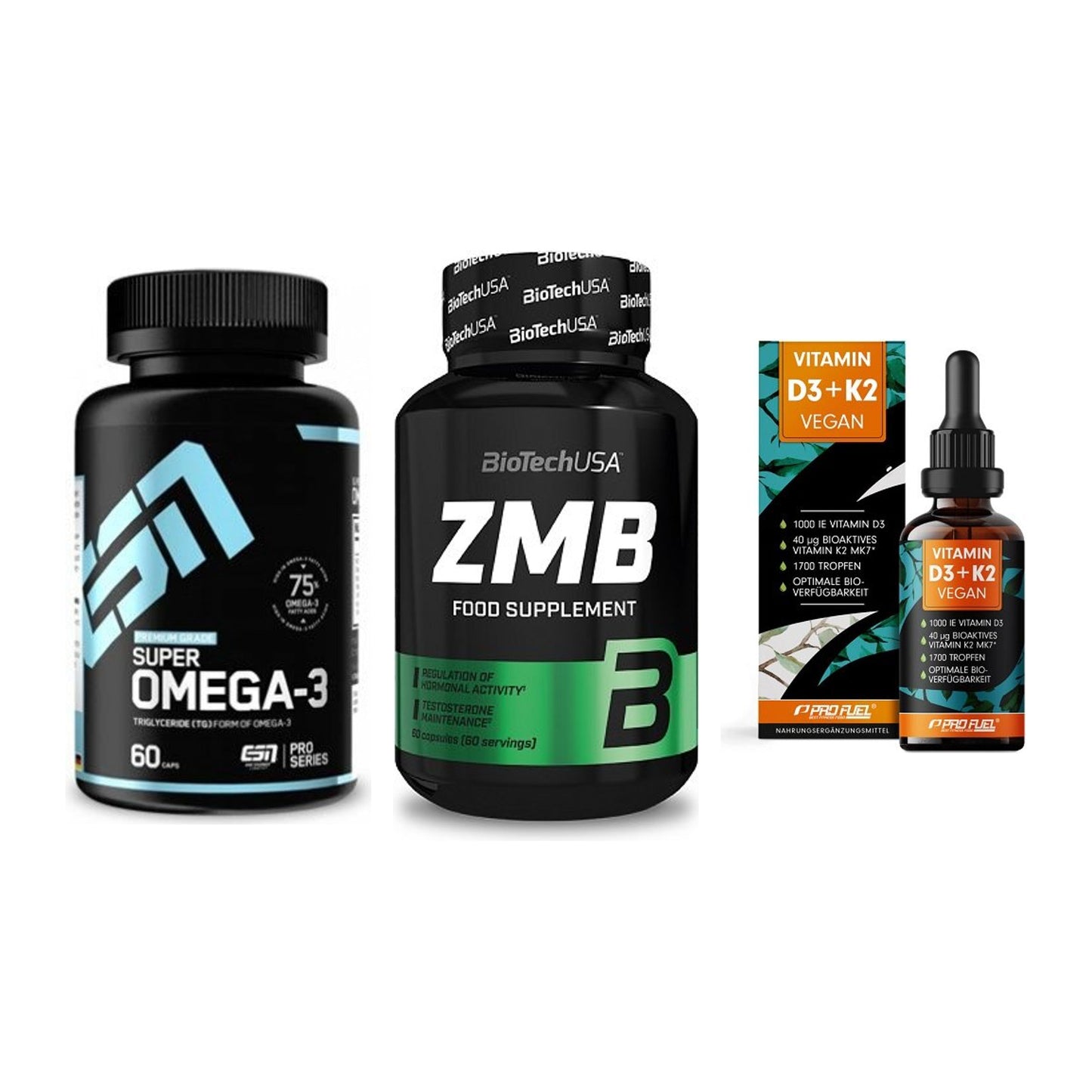 Herz & Gefäße: ESN Omega 3 + BioTech ZMB + ProFuel Vitamin – alle enthaltenen Artikel