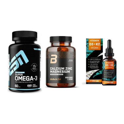 Herz & Gefäße: ESN Omega 3 + BioTech Calcium + ProFuel Vitamin – alle enthaltenen Artikel