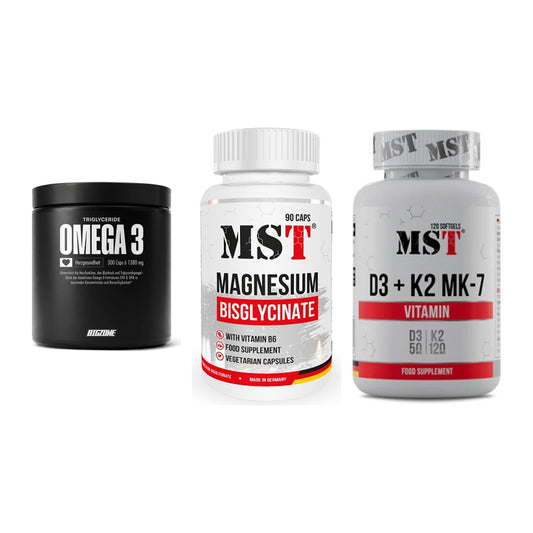 Herz & Gefäße: Big Zone Omega 3 + MST Magnesium + MST Vitamin D3 – alle enthaltenen Artikel