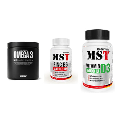 Herz & Gefäße: Big Zone Omega 3 + MST Zinc + MST Vitamin D3 – alle enthaltenen Artikel