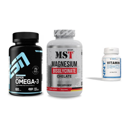 Herz & Gefäße: ESN Omega 3 + MST Magnesium + NNT Vitamin – alle enthaltenen Artikel