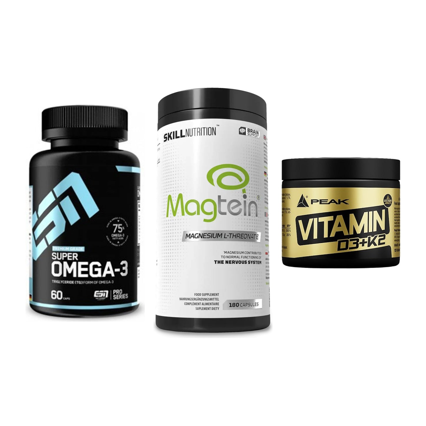 Herz & Gefäße: ESN Omega 3 + Skill Nutrition + Peak Vitamin – alle enthaltenen Artikel