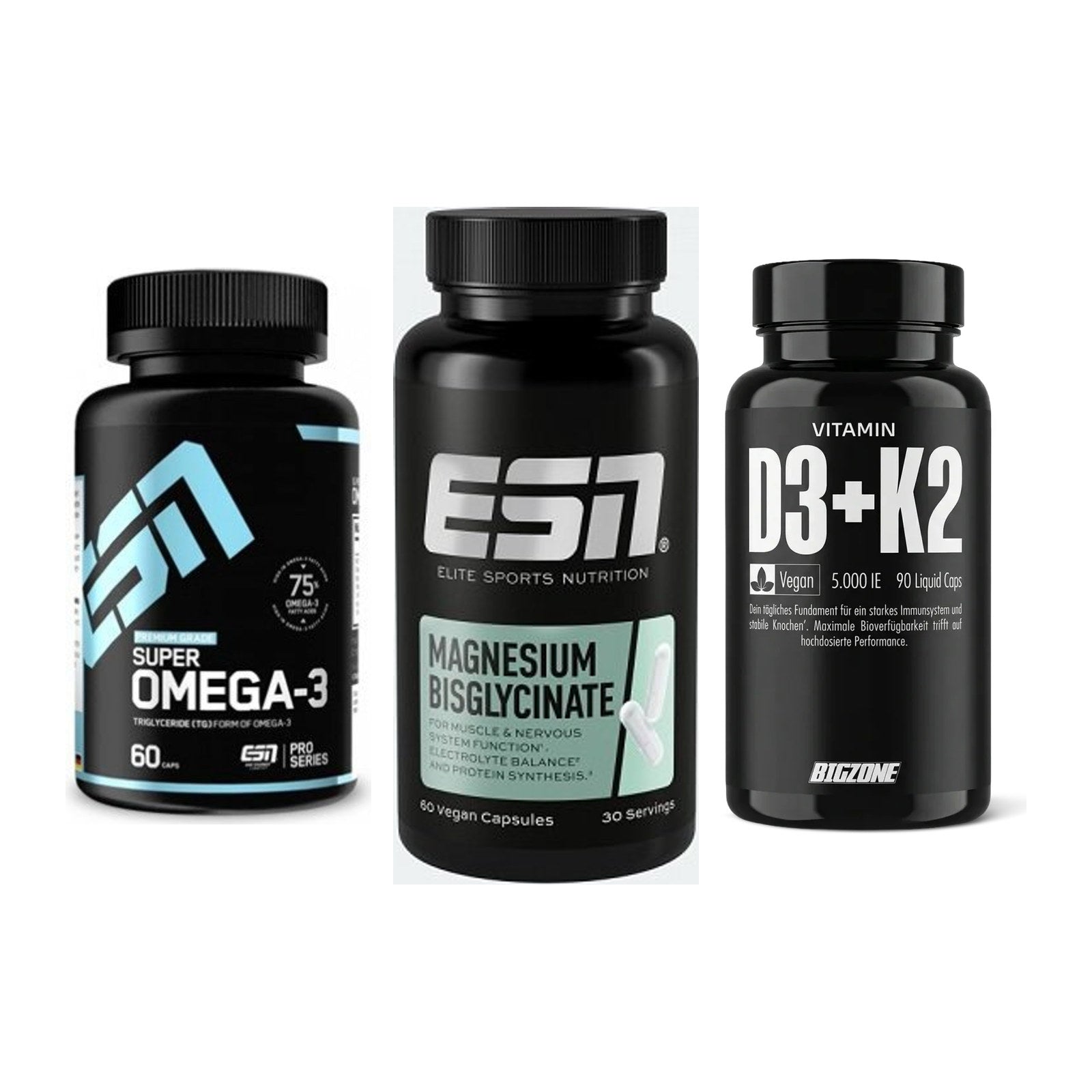 Herz & Gefäße: ESN Omega 3 + ESN Magnesium + Big Zone Vitamin – alle enthaltenen Artikel