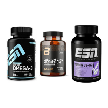 Herz & Gefäße: ESN Omega 3 + BioTech Calcium + ESN Vitamin D3 – alle enthaltenen Artikel