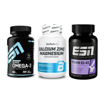 Herz & Gefäße: ESN Omega 3 + BioTech Calcium + ESN Vitamin D3 – alle enthaltenen Artikel