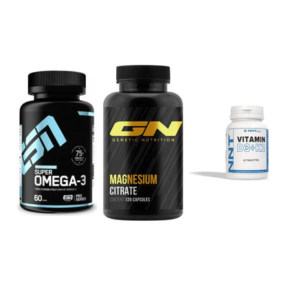 Herz & Gefäße: ESN Omega 3 + GN Magnesium + NNT Vitamin – alle enthaltenen Artikel