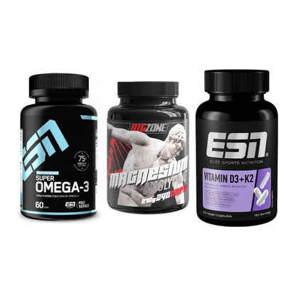 Herz & Gefäße: ESN Omega 3 + Big Zone Magnesi + ESN Vitamin D3 – alle enthaltenen Artikel