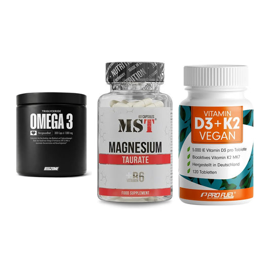 Herz & Gefäße: Big Zone Omega 3 + MST Magnesium + ProFuel Vitamin – alle enthaltenen Artikel