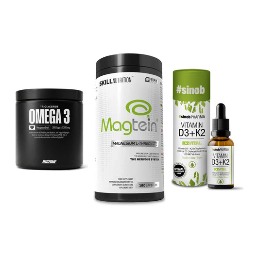 Herz & Gefäße: Big Zone Omega 3 + Skill Nutrition + Sinob Vitamin D3 – alle enthaltenen Artikel