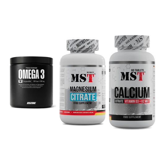 Herz & Gefäße: Big Zone Omega 3 + MST Magnesium + MST Calcium – alle enthaltenen Artikel