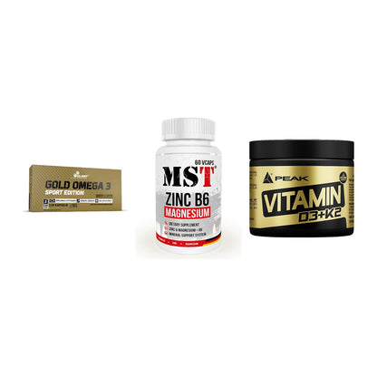 Herz & Gefäße: Olimp Omega 3 + MST Zinc + Peak Vitamin – alle enthaltenen Artikel