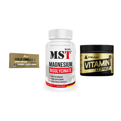 Herz & Gefäße: Olimp Omega 3 + MST Magnesium + Peak Vitamin – alle enthaltenen Artikel