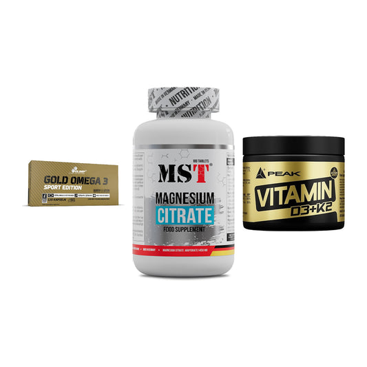 Herz & Gefäße: Olimp Omega 3 + MST Magnesium + Peak Vitamin – alle enthaltenen Artikel