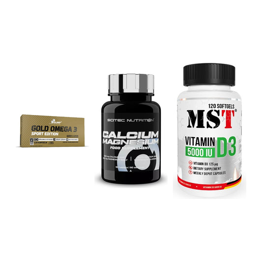 Herz & Gefäße: Olimp Omega 3 + Scitec Calcium + MST Vitamin D3 – alle enthaltenen Artikel