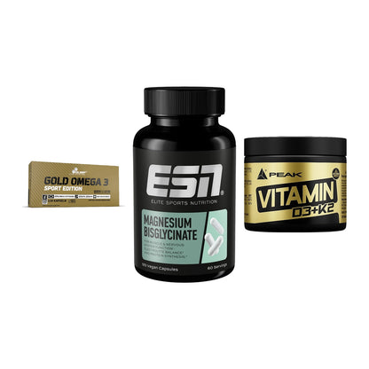 Herz & Gefäße: Olimp Omega 3 + ESN Magnesium + Peak Vitamin – alle enthaltenen Artikel