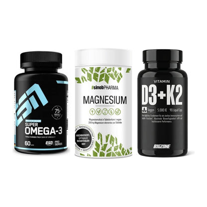 Herz & Gefäße: ESN Omega 3 + Sinob Magnesium + Big Zone Vitamin – alle enthaltenen Artikel